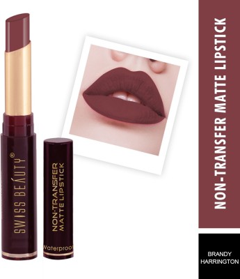 SWISS BEAUTY Non_Transfer Matte Lipstick (SB-209-22)(Brandy Harrington, 2 g)