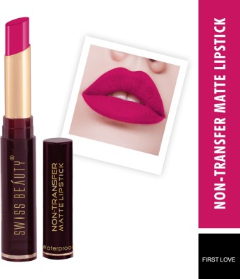 SWISS BEAUTY Non_Transfer Matte Lipstick (SB-209-13)(First Love, 2 g)