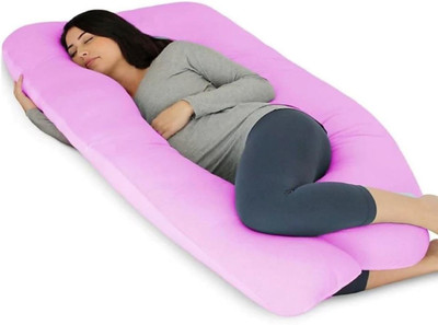 Jaipurlinen Microfibre Pregnancy Pillow Pack of 1 Solid(Pink)