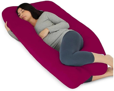 Texlux Microfibre Solid Pregnancy Pillow Pack of 1(Wine)