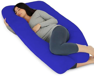 Texlux Microfibre Solid Pregnancy Pillow Pack of 1(Navy Blue)