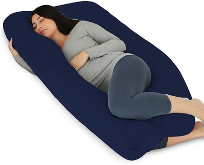 Texlux Microfibre Pregnancy Pillow Pack of 1 Solid(Dark Blue)