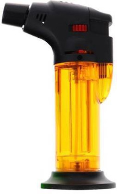 play run Jet Flame Gun Thrower Barbeque Butane Lighter Torch Refillable Adjustable Pocket Lighter(Orange)