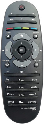 LipiWorld UN126 LCD LED Smart TV Universal Compatible Philip Remote Controller(Black)