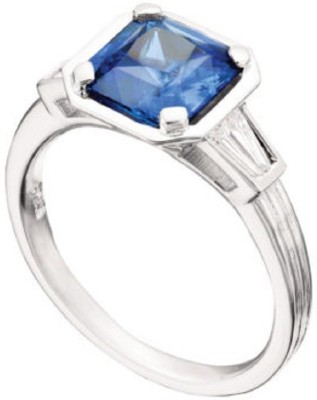 Jaipur Gemstone Blue sapphire Ring Natural 5.00 ratti stone Neelam certified stone Stone Sapphire Silver Plated Ring