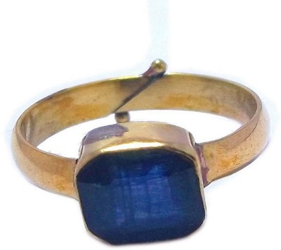 Jaipur Gemstone Blue sapphire Ring Natural 5.00 ratti stone Neelam certified stone Stone Sapphire Copper Plated Ring
