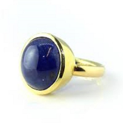 Jaipur Gemstone Blue sapphire Ring Natural 5.25 ratti stone Neelam certified stone Stone Sapphire Gold Plated Ring