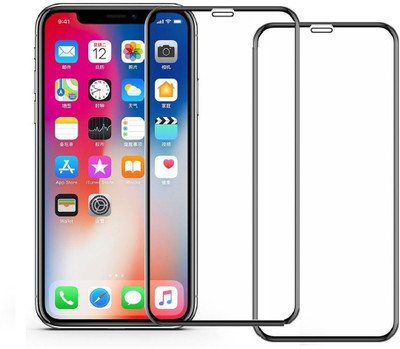 Spinzzy Edge To Edge Tempered Glass for Apple iPhone XS(Pack of 2)