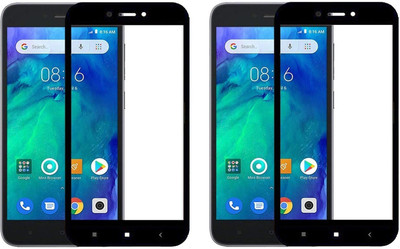 Spinzzy Edge To Edge Tempered Glass for Redmi Go(Pack of 2)