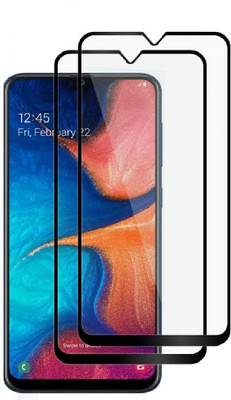 Spinzzy Edge To Edge Tempered Glass for Samsung Galaxy A20(Pack of 2)