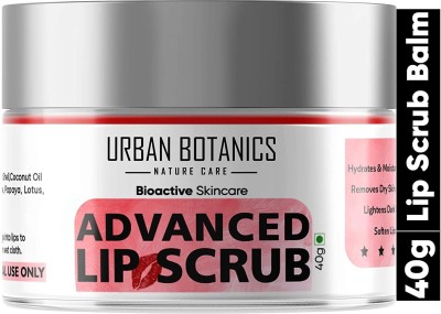 UrbanBotanics Advanced Lip Scrub Balm - Lightening and Brightening Dark Lips - Lip Scrub For Women & Men Smoker/Dry/Chapped Lip Care Scrub(40 g)