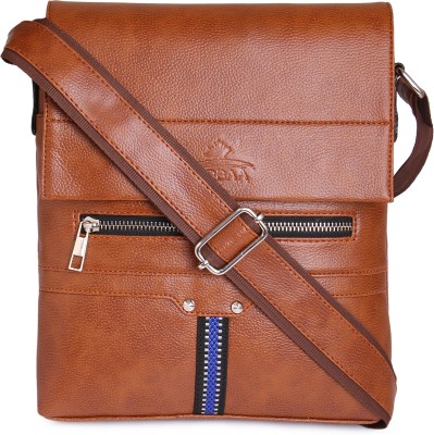 zurbaa Tan Sling Bag Men tan sling