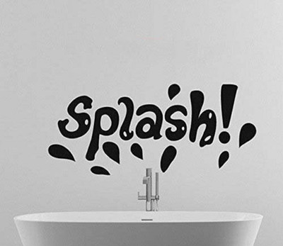 LYOMAN 59 cm splash-blk Self Adhesive Sticker(Pack of 1)