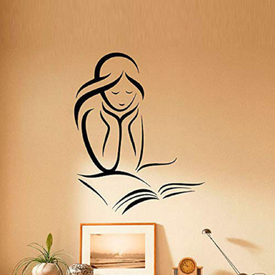 LYOMAN 59 cm watchingbook-blk Self Adhesive Sticker(Pack of 1)