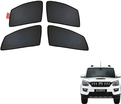 WolkomHome Side Window Sun Shade For Mahindra New Scorpio(Black)