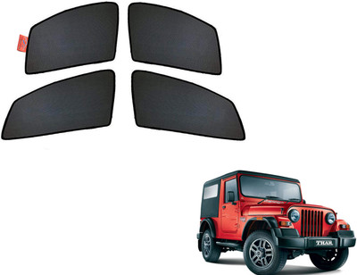 WolkomHome Side Window Sun Shade For Mahindra Thar(Black)
