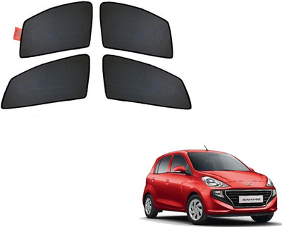 WolkomHome Side Window Sun Shade For Hyundai Santro(Black)