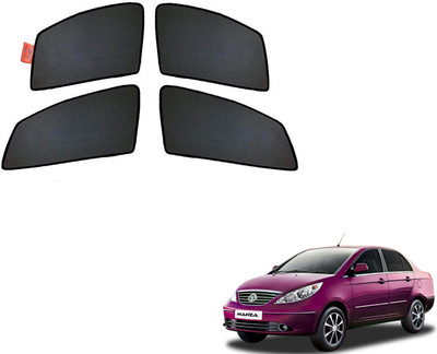WolkomHome Side Window Sun Shade For Tata Manza(Black)