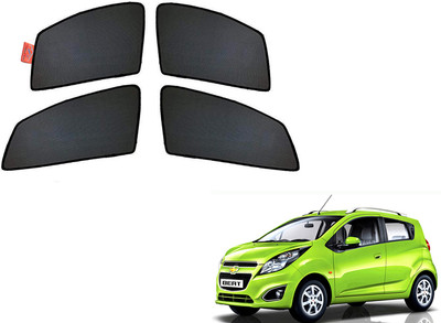 WolkomHome Side Window Sun Shade For Chevrolet Beat(Black)