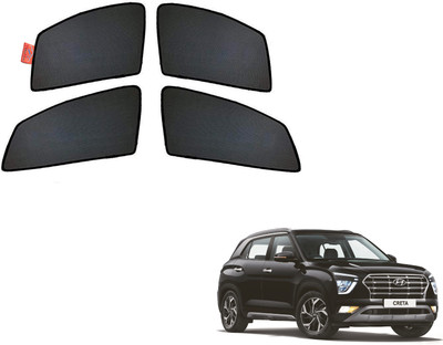 WolkomHome Side Window Sun Shade For Hyundai Creta(Black)