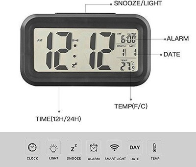 ASTOUND Digital Black Clock