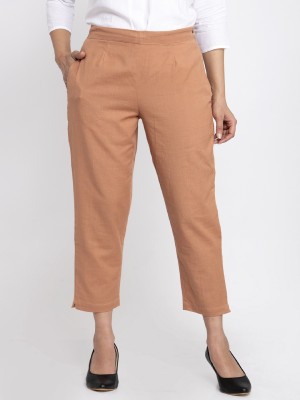 indibelle Regular Fit Women Brown Trousers