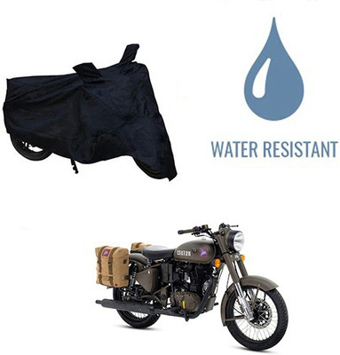 HYBRIDS COLLECTION Two Wheeler Cover for Royal Enfield(Classic 500, Black)