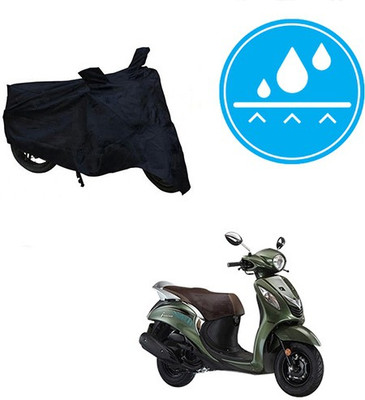 THE REAL ARV Waterproof Two Wheeler Cover for Yamaha(Fascino, Black)