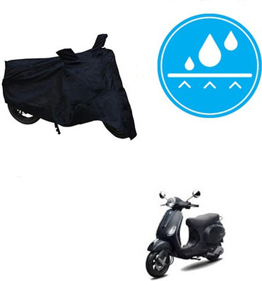 Atulit enterprises Two Wheeler Cover for Piaggio(Vespa LX, Black)