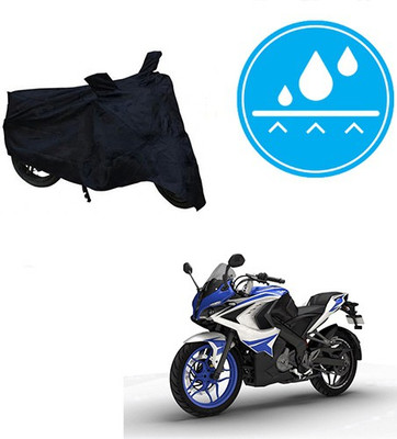 Atulit enterprises Two Wheeler Cover for Bajaj(Pulsar RS 200, Black)