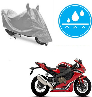 THE REAL ARV Waterproof Two Wheeler Cover for Honda(CBR 1000RR, Silver)