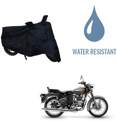 HYBRIDS COLLECTION Waterproof Two Wheeler Cover for Royal Enfield(Bullet 500, Black)