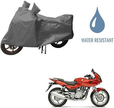 HYBRIDS COLLECTION Waterproof Two Wheeler Cover for Bajaj(Pulsar 220 DTS-i, Grey)