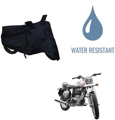 HYBRIDS COLLECTION Waterproof Two Wheeler Cover for Royal Enfield(Bullet 350, Black)