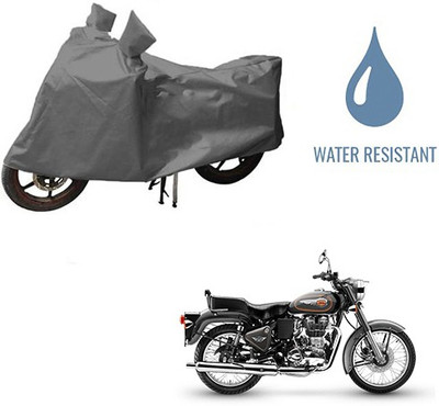 HYBRIDS COLLECTION Waterproof Two Wheeler Cover for Royal Enfield(Bullet 500, Grey)