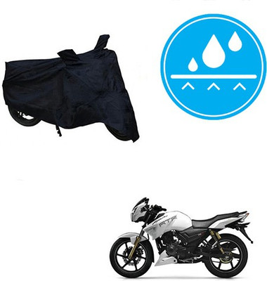 Atulit enterprises Two Wheeler Cover for TVS(Apache RTR 180, Black)