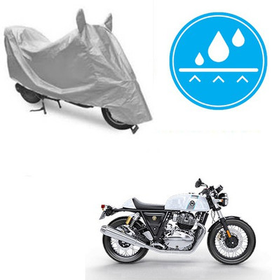 Atulit enterprises Two Wheeler Cover for Royal Enfield(Continental GT, Silver)