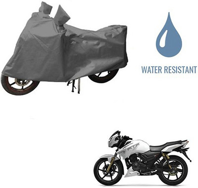 THE REAL ARV Waterproof Two Wheeler Cover for TVS(Apache RTR 180, Grey)