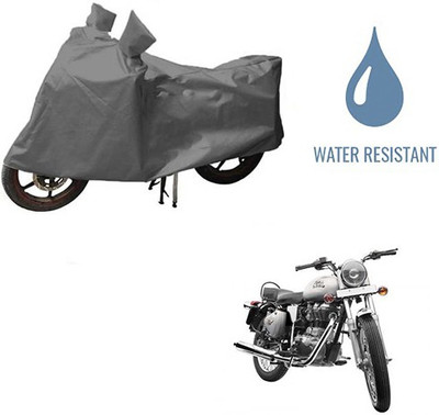 HYBRIDS COLLECTION Waterproof Two Wheeler Cover for Royal Enfield(Bullet 350, Grey)