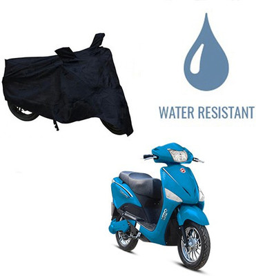 HYBRIDS COLLECTION Waterproof Two Wheeler Cover for Hero(Electric Optima, Black)