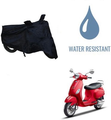 MMSSTAR Waterproof Two Wheeler Cover for Piaggio(Vespa VXL, Black)