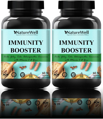Naturewell Immunity Booster Vitamin C Tablets With Probiotics For Face (120 capsule)Ultra(2 x 60 No)