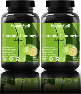Naturewell Garcinia Cambogia 2500mg, HCA Per Serving Fat Burner & Weight (120 capsule)Ultra(2 x 60 No)