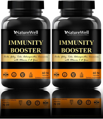 Naturewell Immunity Booster Capsule for Adults & Kids with Vitamin C & (120 capsule)Ultra(2 x 60 No)
