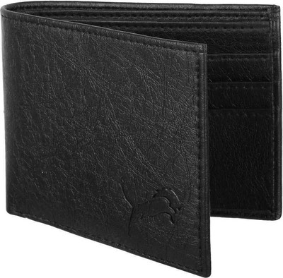 theFitSquare Men Black Artificial Leather Wallet(3 Card Slots)
