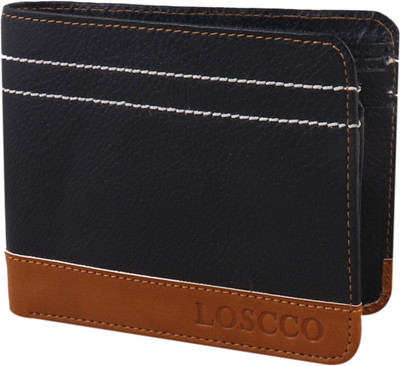 loscco Men Brown Artificial Leather Wallet(8 Card Slots)