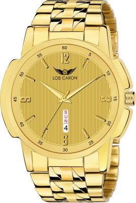 LOIS CARON LCS-8479 ORIGINAL GOLD PLATED DAY & DATE FUNCTIONING Analog Watch  - For Men