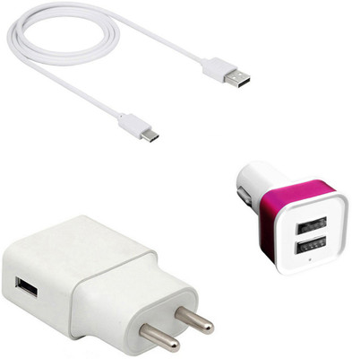 DAKRON Wall Charger Accessory Combo for Coolpad Cool 6(Multicolor)