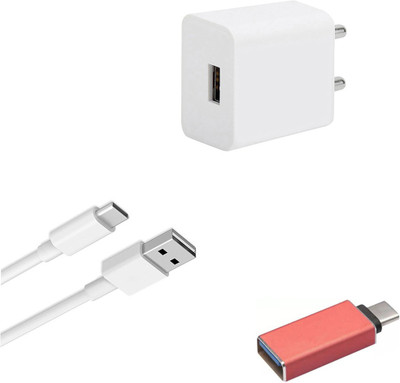 DAKRON Wall Charger Accessory Combo for Xiaomi Redmi 9 Prime(White)