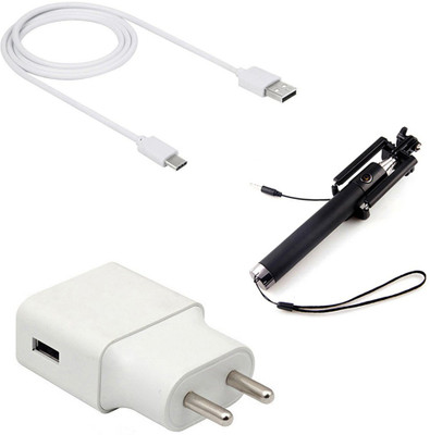 DAKRON Wall Charger Accessory Combo for OPPO F17 Pro(White)